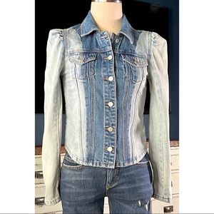 Anthropologie Colorblocked Denim Jacket XS